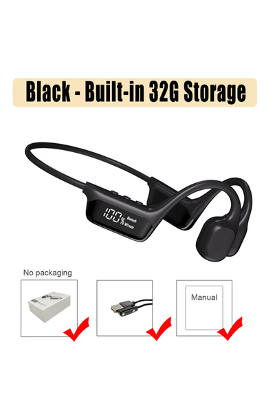 Choice Black IPX8 Waterproof Swimming Bone Conduction headphone Bluetooth 5.4...