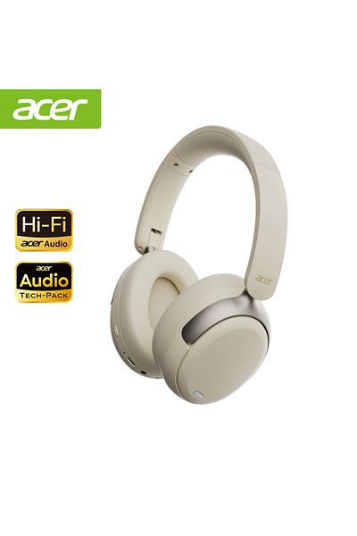Choice WHITE Acer OHR516 ANC Wireless Headphone 48dB Noise Canceling Hi-Res Spatial Audio Earphone with LDA