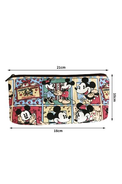 Choice Mickey Mouse Disney Cartoon Mickey Mouse Cosmetic Storage Bag Kawaii Pattern Minnie Mouse Women Trav
