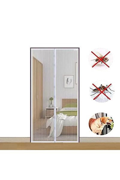 Choice 110x210cm White Magnetic Mosquito Net, Summer Insect Fly Control, Door Curtain Net, Living Room, Bed