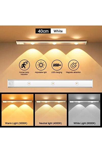 Choice مصباح ليلي LED للخزانة 40 سم مزود بمستشعر حركة لاسلكي رفيع للغاية أسفل الخزانة للمطبخ وغرفة النوم