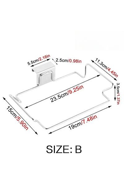 Choice 1pc Garbage rack Kitchen Trash Rack Cabinet Door Garbage Bags Holder Stainless Steel Garbage Rack Wi