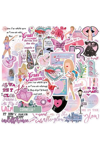 Choice 50pcs-Random 50PCS Cartoon Romantic Lover Stickers Personality DIY Car Phone Skateboard Luggage Deco