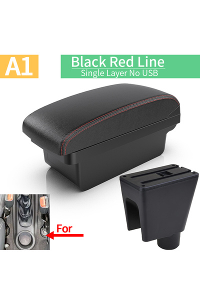 Choice3 صندوق مسند ذراع A1 أسود أحمر بدون منفذ USB لسيارة شيفروليه سبارك 3 II...
