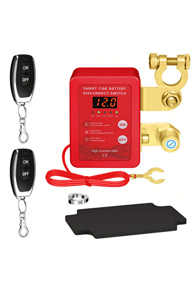 choice2 مفتاح فصل البطارية عن بُعد 12 فولت 240 أمبير باللون الأحمر الأحدث مع ...