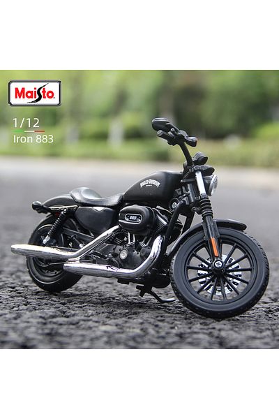 Maisto Black Iron 883 2014 Maisto 1:12 Harley Davidson Sportster Iron 883 2014 Motorcycle Model Static Die