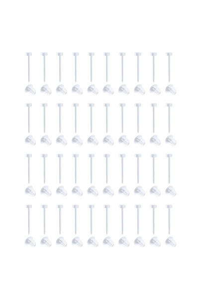 Choice 50 Pcs 50pcs Clear Earrings for Sports Plastic Transparent Stud Earrings Acrylic for Women Men Sport
