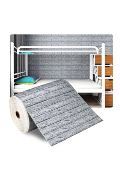 Choice 70 سم × 200 سم رمادي 70 سم × 2 متر 3D رغوة ناعمة ورق جدران الطوب لفة ملصقات ذاتية اللصق DIY غرفة المعيشة المنزل