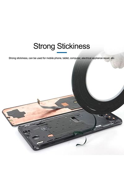 SUNSHINE 1pc 2mm 3m Double-sided Tape For Mobile Phone Repair Black Strong Stickiness High Toughness