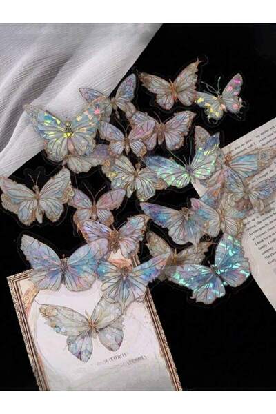 Choice فراشات كريستالية صغيرة عبوة واحدة/20 قطعة فراشة كريستالية وردية اللون ...