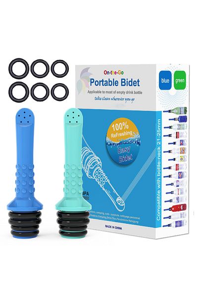 Choice 2PCS(BOX) 2/3pcs Portable Bidet for Toilet or Travel, Compatible with Every Bottle, Ecological, Mini