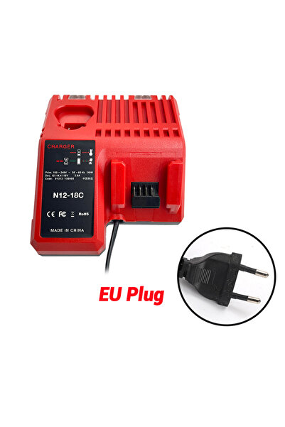 choice2 EU Plug Professional M12-18C Li-ion Battery Charger for Milwaukee 12 ...