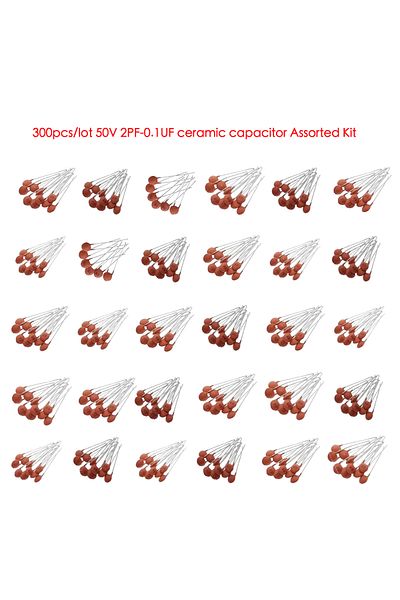 Choice 300pcs 300pcs/lot 50V 2PF-0.1UF 30 valuesX10pcs ceramic capacitor Assorted Kit Electronic Components