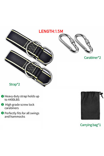 Choice مجموعة من 5 قطع بطول 1.5 متر سهلة وسريعة التركيب، أرجوحة شجرة، مجموعة ...