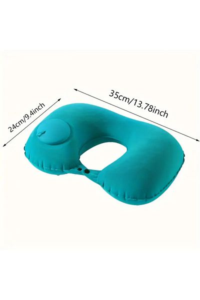 Choice Grren 1pc Travel Pillows Airplanes Inflatable Super Light Portable Neck Pillow U-shape Automatic Inf