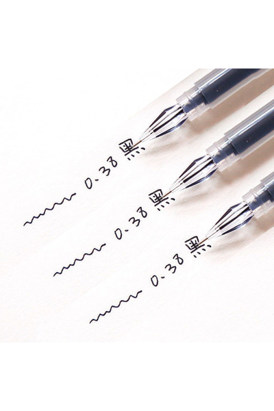 Choice 3 قطع سوداء 3 قطع/مزيج أقلام جل بطرف ماسي رفيع 0.38 مم حبر أسود/أزرق/أ...