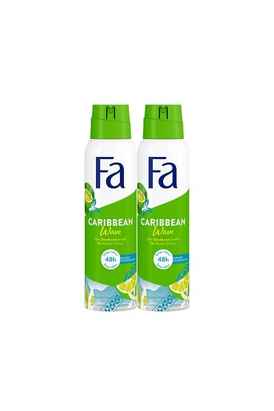 Fa Caribbean Wave Deodorant Spray Value Pack 2 x 150 ml