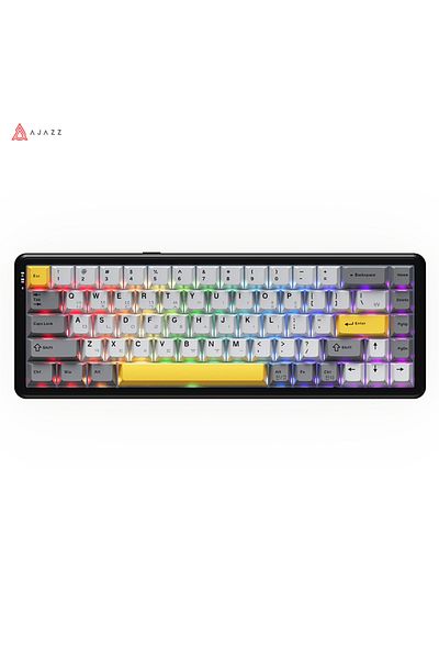 Ajazz Yellow8 AJAZZAK680 MAX Wireless Magnetic Switch Keyboard Tri-Mode Mechanical Keyboard Gaming Esports