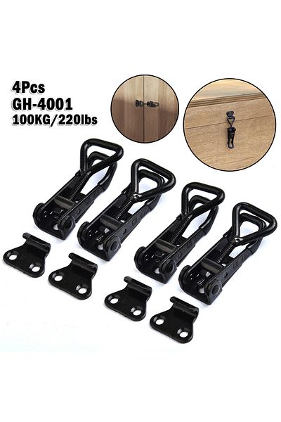 Choice 4pcs Adjustable Toolbox Case Metal Toggle Clamp Latch Catch Clasp Quick Release Anti-Slip Push Pu...