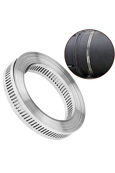 Choice 9.8ft Adjustable Large Hose Clamps Worm Gear Stainless Steel Clamp+6 Fasteners Automobiles Access...