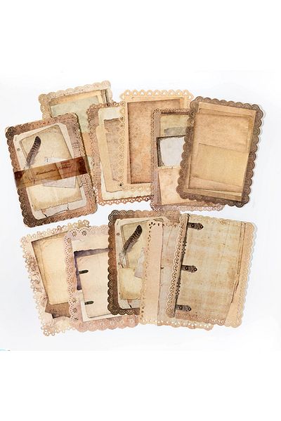 Choice 6 10pcs/pack Vintage Patterned Lace paper Scrapbook Materials DIY Photo Album Collage Journalling C.