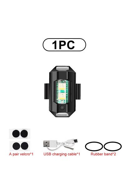 Choice 1PC 7 Colors 1Pc Universal Led Aircraft Strobe Lights Motorcycle Anti Collision Warning Light with U