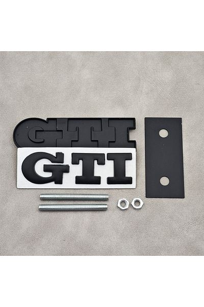 Volkswagen Grill Black 3D Metal Logo GTI Badge Car Front Grille Emblem Rear Trunk Sticker For Volkswagen VW Gol