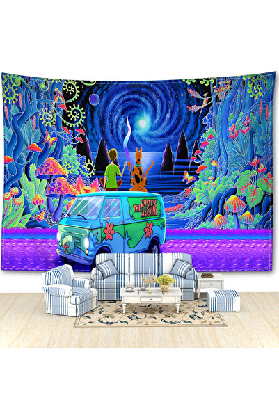 Choice 95 سم × 70 سم cmyk1426 نسيج حائط غابة فطر كرتوني معلق على الحائط، فن ت...