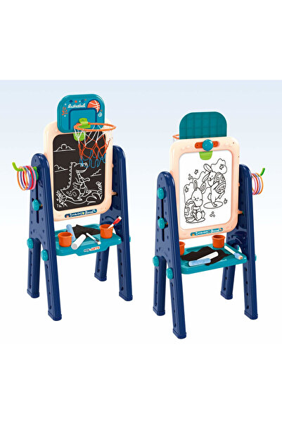 ACTION ONE 4 in 1 board, with 2 sides for writing and drawing, basketball hoop and hoop toss, 102x36x52cm