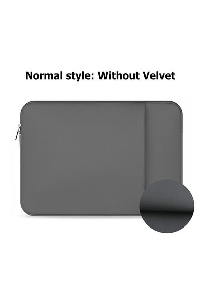 Choice 11-inch Grey without Velvet Laptop Bag Notebook Case Sleeve Cover 11 12 14 15 15.6 Inch For Macbook
