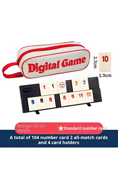 Choice مجموعة واحدة من لعبة مكعبات الرامي مع 4 رفوف، مجموعة من 104 مكعبات رامي مع حقيبة محمولة، مجموعة بلاط رامي للسفر