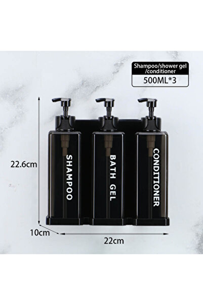 Choice 500 مل 500 مل-3 حامل زجاجات موزع الصابون المثبت على الحائط للاستخدام في الفنادق والمنزل - سهل التركيب