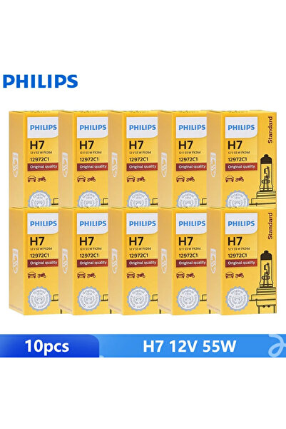 Choice1 Philips H7 12V 55W 10PCS Philips 10PCS Vision H4 H7 H11 12V Standard ...