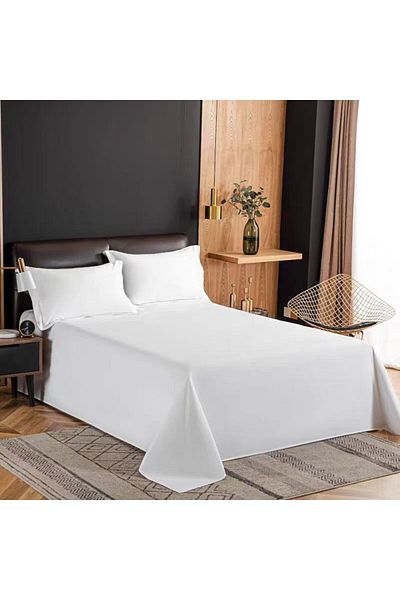 Choice 230x250cm White One Piece of Single Bed Sheetss (Excluding Pillowcases and Pillow Cores) Washed Mate