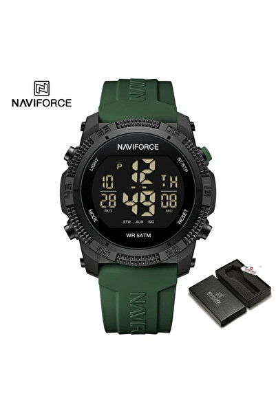 Choice BGN-BOX NAVIFORCE NF7104 Men's LCD Digital Casual Date and Week Alarm ...