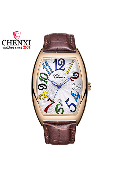 Choice ساعات CHENXI الرجالية الجديدة باللون البني والأبيض من أفضل العلامات ال...