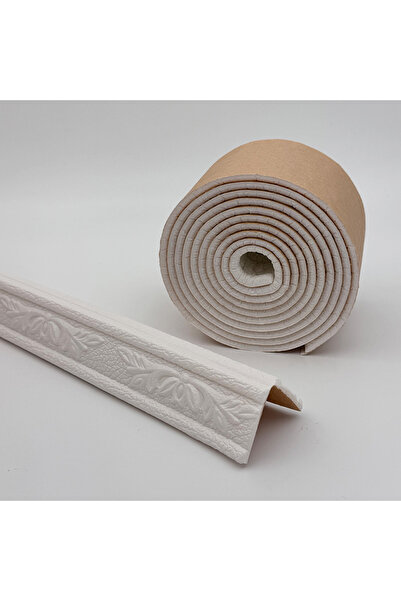 Choice ملصقات حائط ذاتية اللصق لتزيين زوايا السقف بنقش زهور بيضاء مقاس 230 سم...