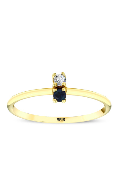 Ariş 0.10 Karat Safir Pırlanta Yüzük