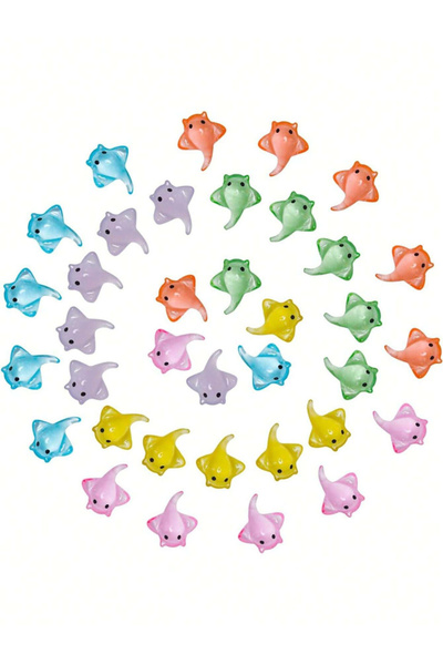 Choice مجموعة من 20 قطعة من تماثيل أسماك الراي اللساع المصغرة على شكل سمكة، م...