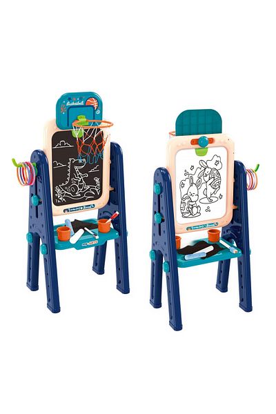 ACTION ONE 4 in 1 board, with 2 sides for writing and drawing, basketball hoop and hoop toss, 102x36x52cm