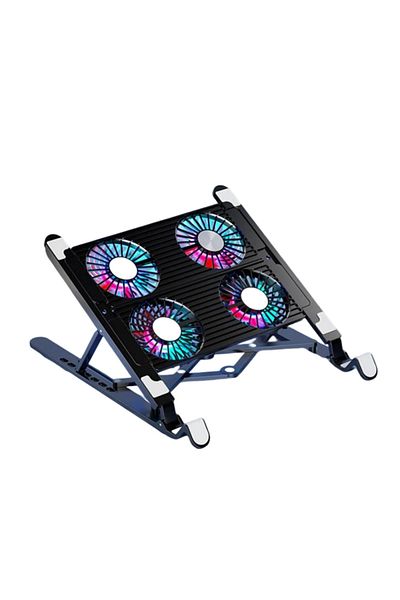 Choice black New Laptop Cooler Base Stand Foldable Laptop Cooling Pad Portable Adjustable Notebook Stand fo