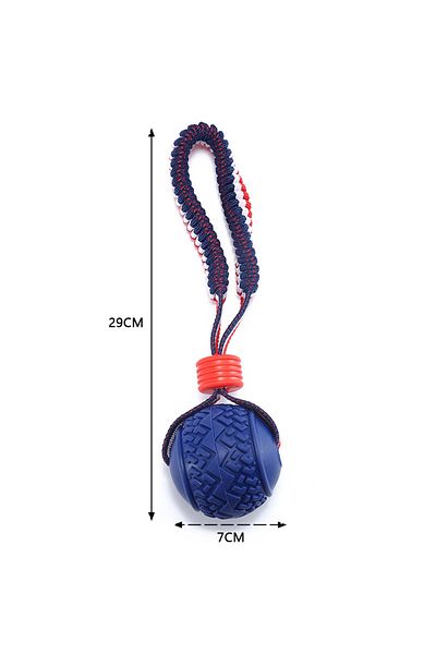 Choice BlueB Dog Ball Toy with Rope Interactive Teeth Cleaning Balls for Small Large Dogs Bite Resistant Ch