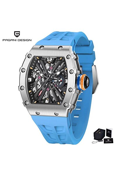 Choice ساعة باجاني ديزاين كوارتز رجالية جديدة من SkyBlue موديل VH65 بمينا هيكلي وحركة رياضية مقاومة للماء حتى عمق 100 متر