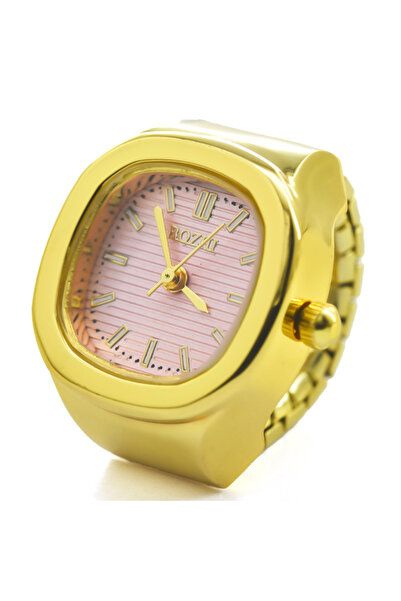 Choice ساعة كوارتز بحلقة ذهبية وردية اللون جديدة ومميزة بتصميم إبداعي من سبائ...