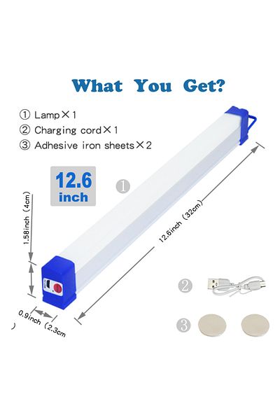 Choice white light 32cm LED Rechargeable Lamp Tube USB 5V Emergency Light Camping Magnetic Portable Lightin