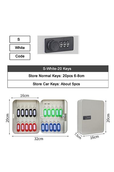 Choice S-white-code Key Safe Box New Multi Keys Storage Box Password Spare Car Keys Storage Organizer Box F