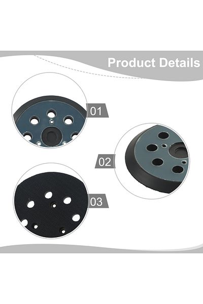 Choice 1 Pcs 8 Hole 125mm Basis For Orbit Sander For 743081-8 Bo5030 BO5041 Mt922 Hook And Loop Sanding ...