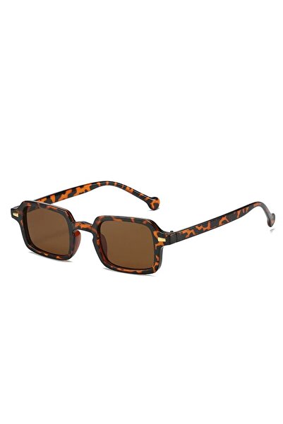 Choice As Picture leopard Simple Square Sunglasses Men and Women Retro Glasse...