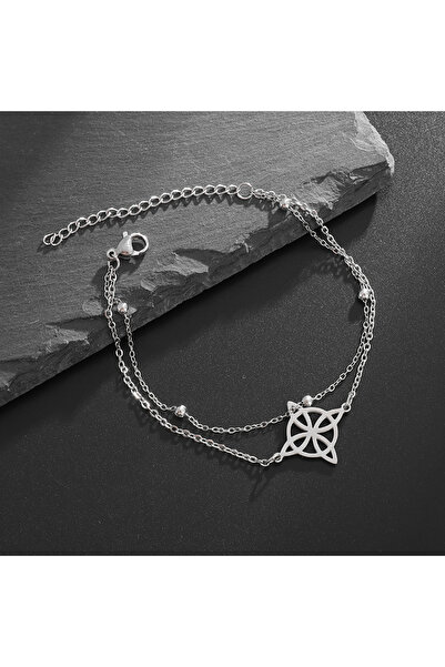 Choice AL20629-سوار من الفضة بعقدة ساحرة من الفولاذ المقاوم للصدأ بعقدة سلتيك...