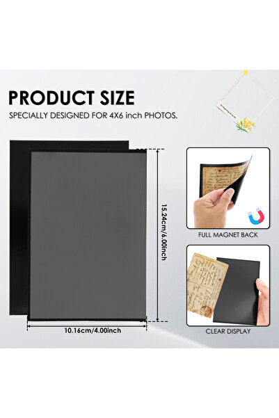 Choice 10 إطارات صور مغناطيسية 4×6 بوصة، 5×7 بوصة، 8.5×11 بوصة، جيوب/بطاقات بريدية بإطارات صور مغناطيسية
